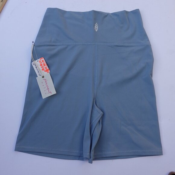 Free People Movement x Hatch Never Better Maternity Shorts Blue NWT Size M - Picture 5 of 8